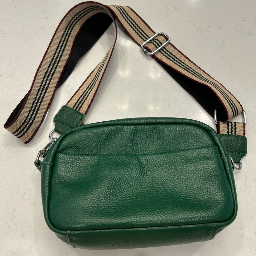 Green Leather Crossbody Bag